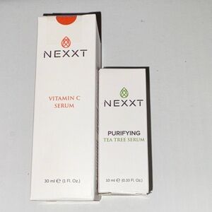 Nexxt Vitamin C and Tea Tree Serum Duo - Red and Green packaging NWT